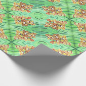 転がラッピングペーパー – オレンジと黄色の蘭 ラッピングペーパー (角)