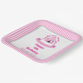 転が上！転が上！サーカスバースデーパーティーピンク ペーパープレート (傾斜あり)