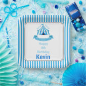 転が上！転が上！サーカスバースデーパーティーブルー ペーパープレート (パーティー)