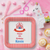 転が上！転が上！サーカス誕生日パーティー ペーパープレート (パーティー)