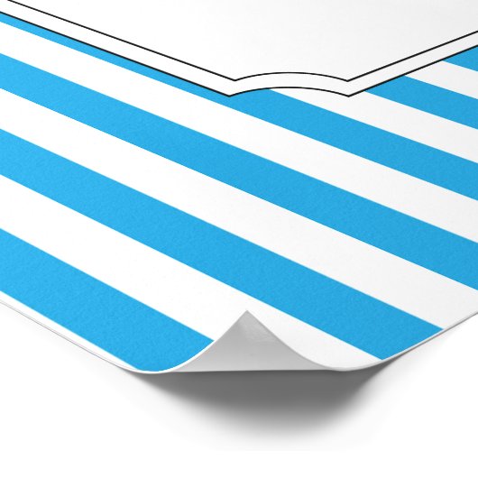 転が上!転が上!サーカス誕生日ポスターinブルー ポスター (角)