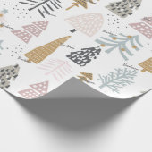 転が名お洒落図解入りの、写真付きの冬の木 ラッピングペーパー (角)