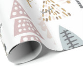 転が名お洒落図解入りの、写真付きの冬の木 ラッピングペーパー (ロールコーナー)