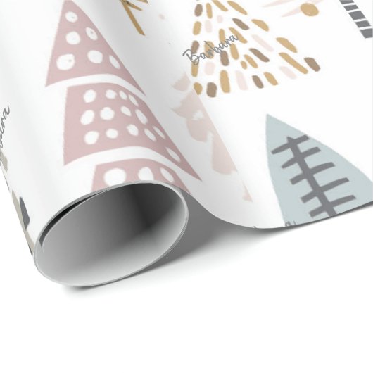 転が名お洒落図解入りの、写真付きの冬の木 ラッピングペーパー (ロールコーナー)