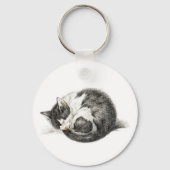 転が寝猫（1825年） キーホルダー (正面)