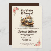 転が引退旅行ヴィンテージ列車パーティー 招待状 (正面/裏面)