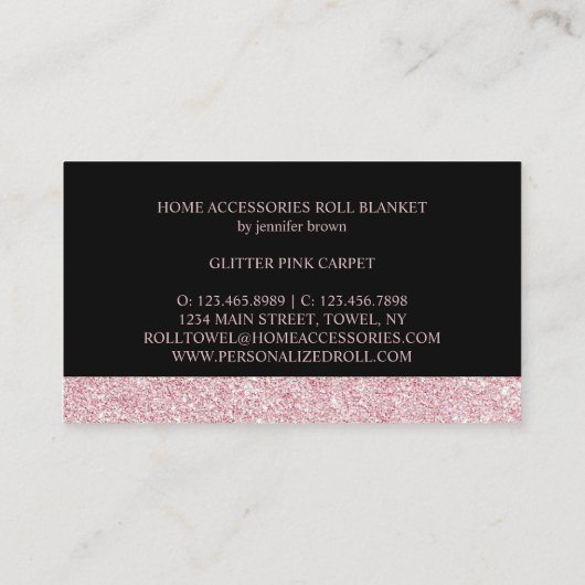 転が毛布カーペット取付ハウスアクセサリー 名刺 (裏面)