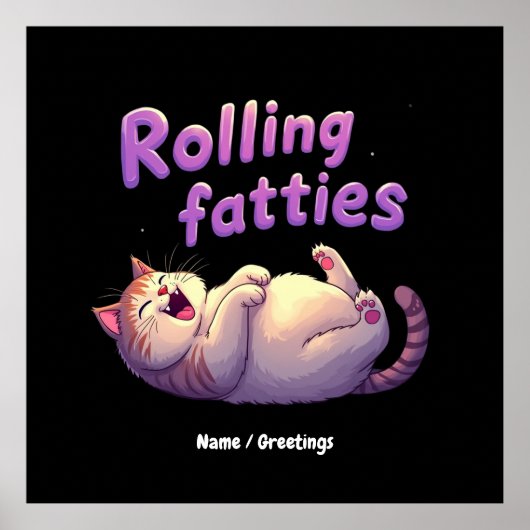 転が猫ミームでおもしろいかわいい猫たち ポスター (正面)