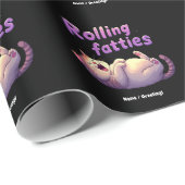 転が猫ミームでおもしろいかわいい猫たち ラッピングペーパー (ロールコーナー)