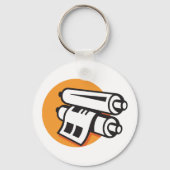 転が紙のアイコンをオ転がンキーチェーン キーホルダー (正面)