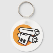 転が紙のアイコンをオ転がンキーチェーン キーホルダー (裏面)