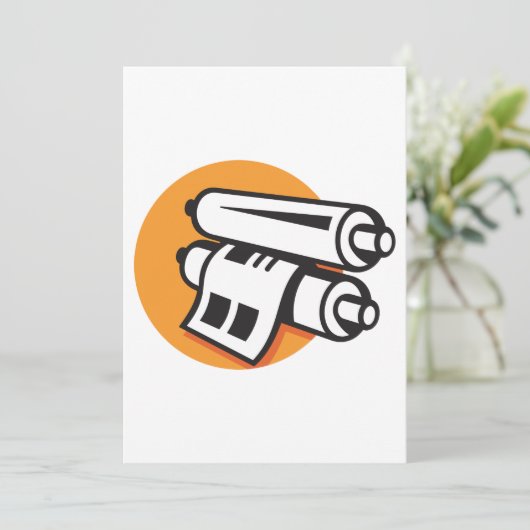 転が紙招待状 招待状 (スタンド正面)