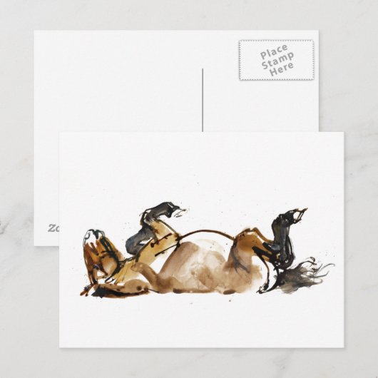 転が馬 ポストカード (正面/裏面)