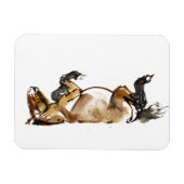 転が馬 マグネット (横)