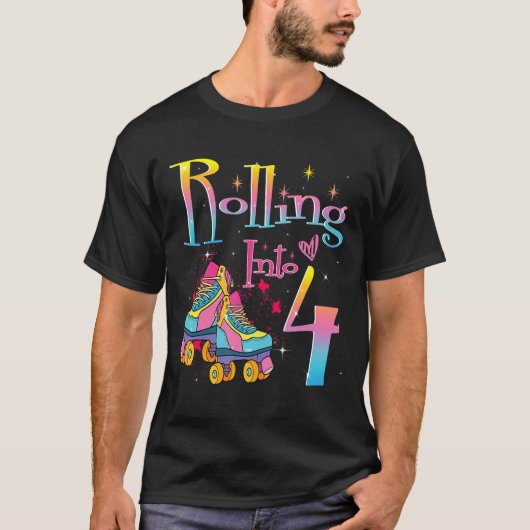 転が4年に4歳に転が転じよう転が Tシャツ (正面)