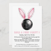 転が&ピープパーティー – イースターボーリング招待状 招待状 (正面/裏面)