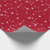転が、名前、フェスティバル赤と白の星パターン ラッピングペーパー (角)
