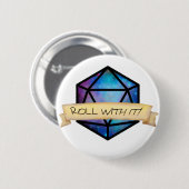 転がD20 缶バッジ (正面&裏面)