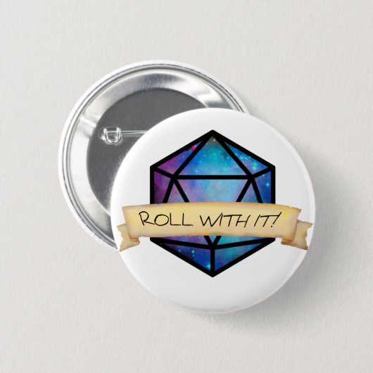 転がD20 缶バッジ (正面&裏面)