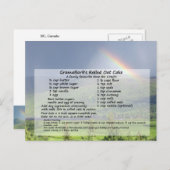 転がOatケーキレシピはがき ポストカード (正面/裏面)