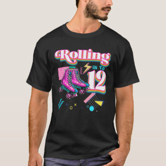 '転が'To 12 Roler Skate 12th誕生日ガールGi Tシャツ