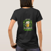 転んで準備しよう Funny St. Patrick's Day Tシャツ (裏面)