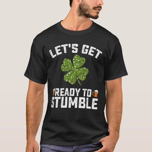 転んで準備万端!冗談みたいな聖パトリックの日 Tシャツ (正面)