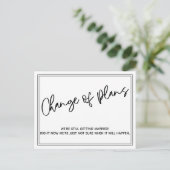 転シンプル延カジュアル計画の変更結婚 ポストカード (スタンド正面)