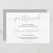 転モダンエレガント延した計画の結婚変更 招待状 (正面/裏面)