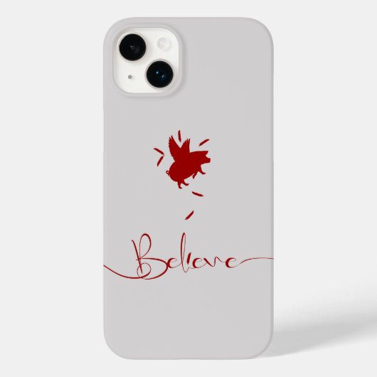 転信じ落する豚の羽毛 Case-Mate iPhoneケース (裏面)