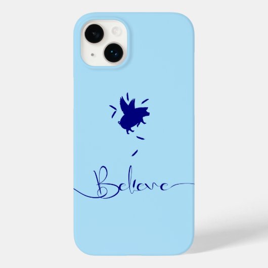 転信じ落する豚の羽毛 Case-Mate iPhoneケース (裏面)