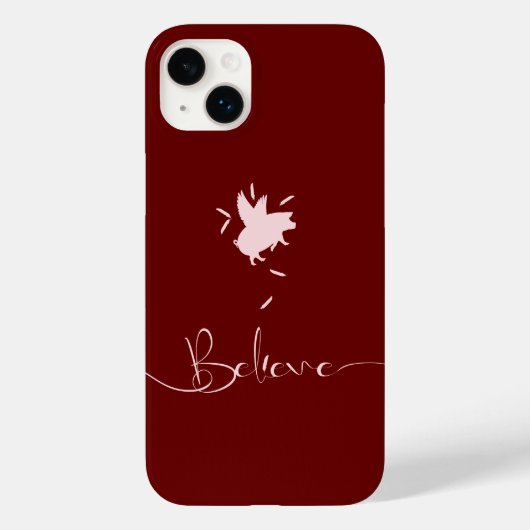 転信じ落する豚の羽毛 Case-Mate iPhoneケース (裏面)
