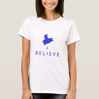 転信じ落する豚の羽毛 Tシャツ