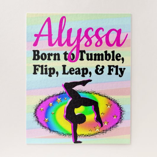 転倒する体操の女王 ジグソーパズル (縦)