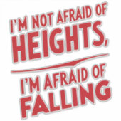 転倒の恐れ：タイポグラフィデザイン シール (正面)