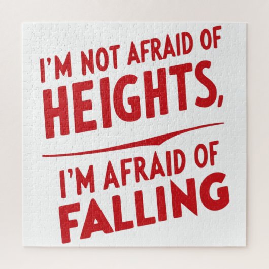 転倒の恐れ:タイポグラフィデザイン ジグソーパズル (縦)