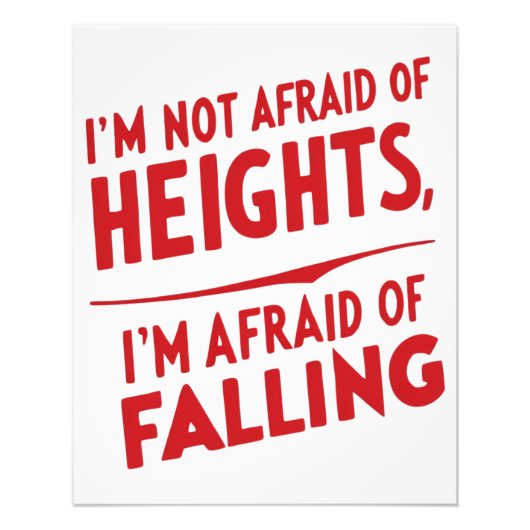 転倒の恐れ：タイポグラフィデザイン フォトプリント            (正面)