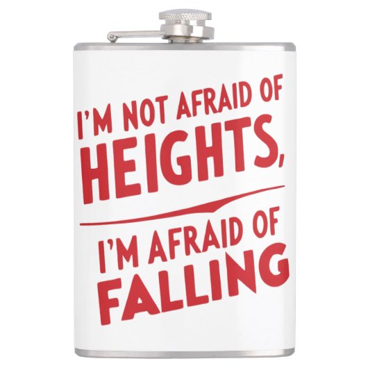 転倒の恐れ:タイポグラフィデザイン フラスク (正面)