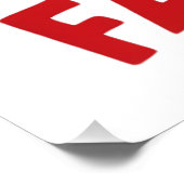 転倒の恐れ:タイポグラフィデザイン ポスター (コーナー)