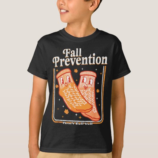 転倒予防 みんな落ちないでね 理学療法 Tシャツ (正面)