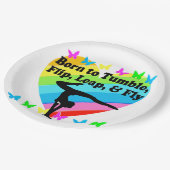 転倒生まれ用ギムナストデザイン ペーパープレート (アングル)