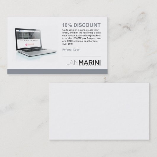 転売者の紹介カード 紹介カード (正面/裏面)