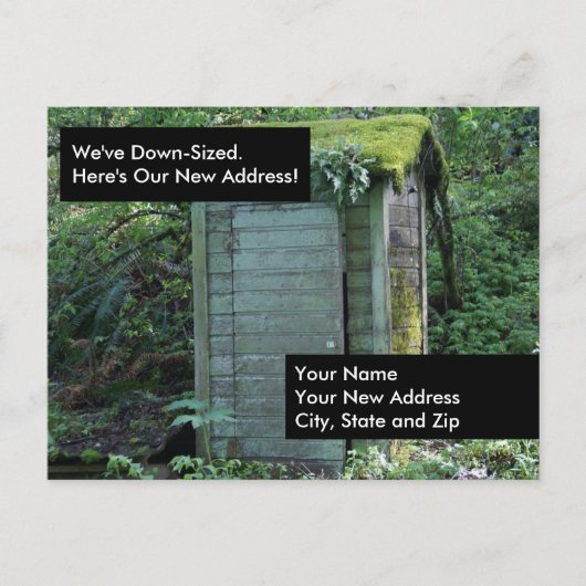 転居は外厭 Funny Change of Address 引越はがき 案内ポストカード (正面)