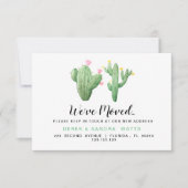 転居先の変更サボテン引越住宅 案内状 (正面)