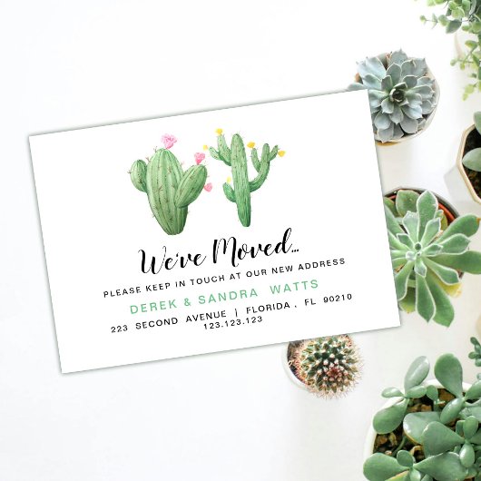 転居先の変更サボテン引越住宅 案内状