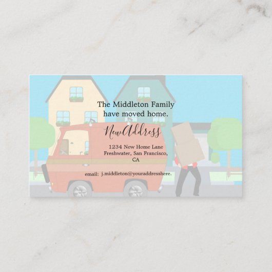 転居先の変更 名刺 (裏面)