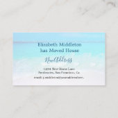 転居先独身のの変更 名刺 (裏面)