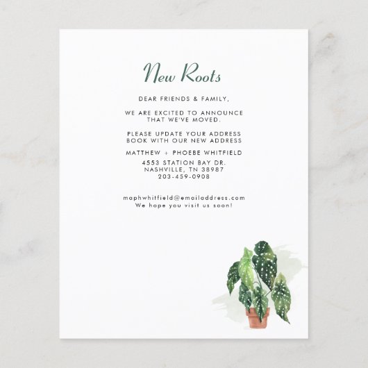 転居届の変更 (裏面)