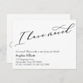 転居届を出した ノートカード (正面/裏面)