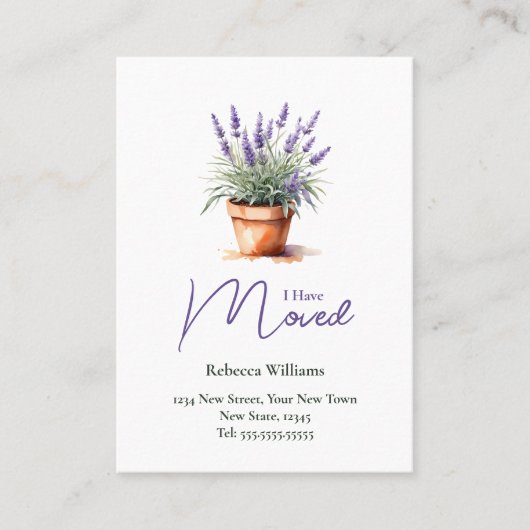 転居届を出した 名刺 (正面)